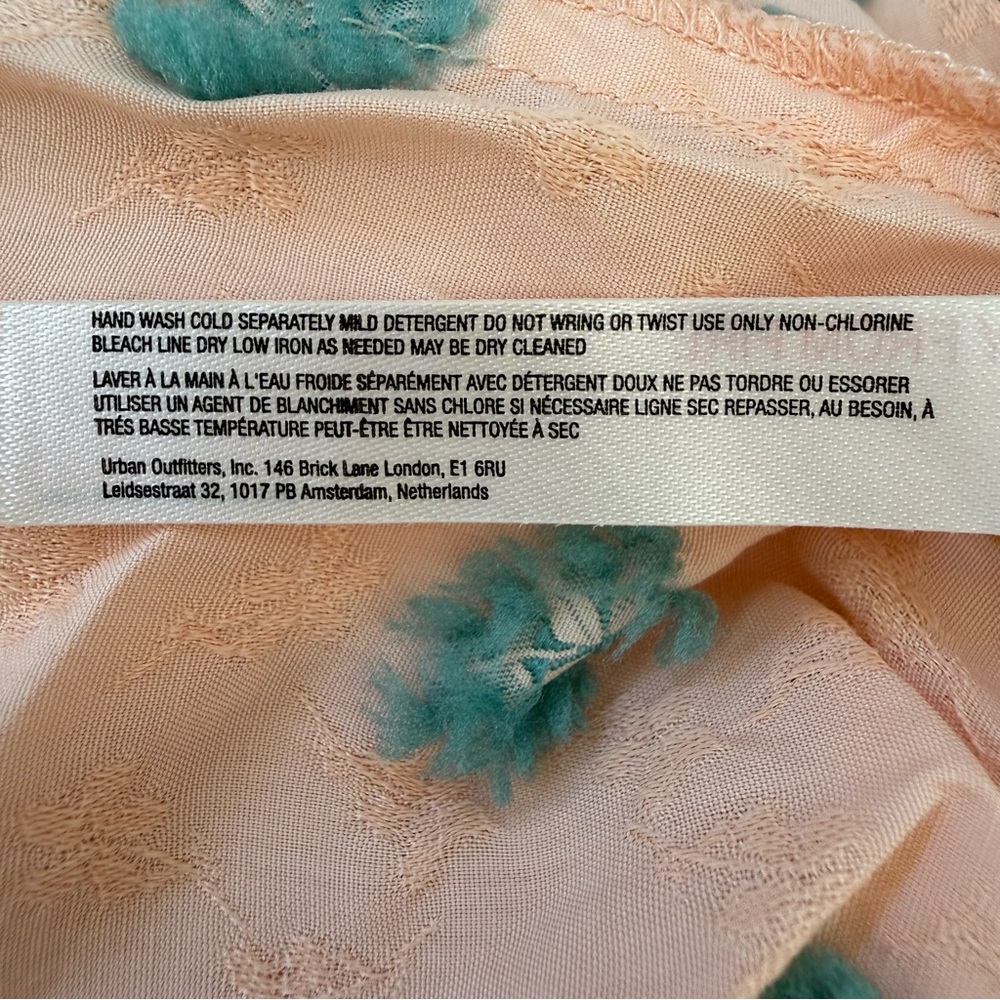 Anthropologie Peach Ruffled Pajama Set- Womens S - Picture 10 of 10